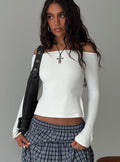Maestro Off The Shoulder Top White