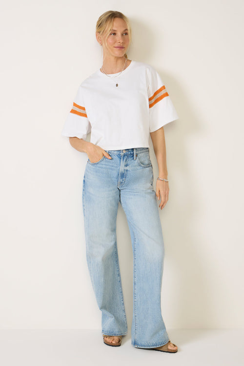 Bridget Crochet Varsity Tee