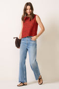 Isla Leopard Linen Tank
