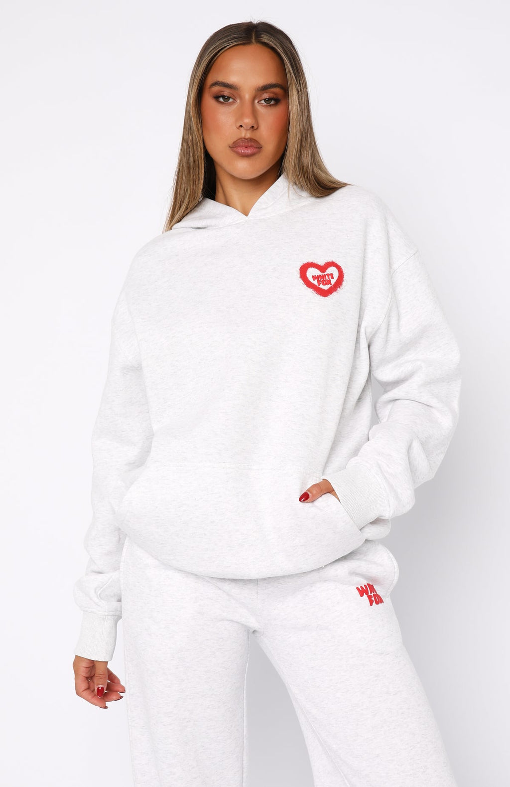 11th Street City Girl At Heart Oversized Hoodie Cherry Glaze