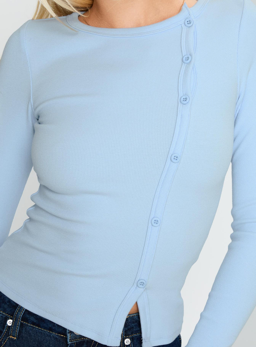 Passoni Long Sleeve Top Blue