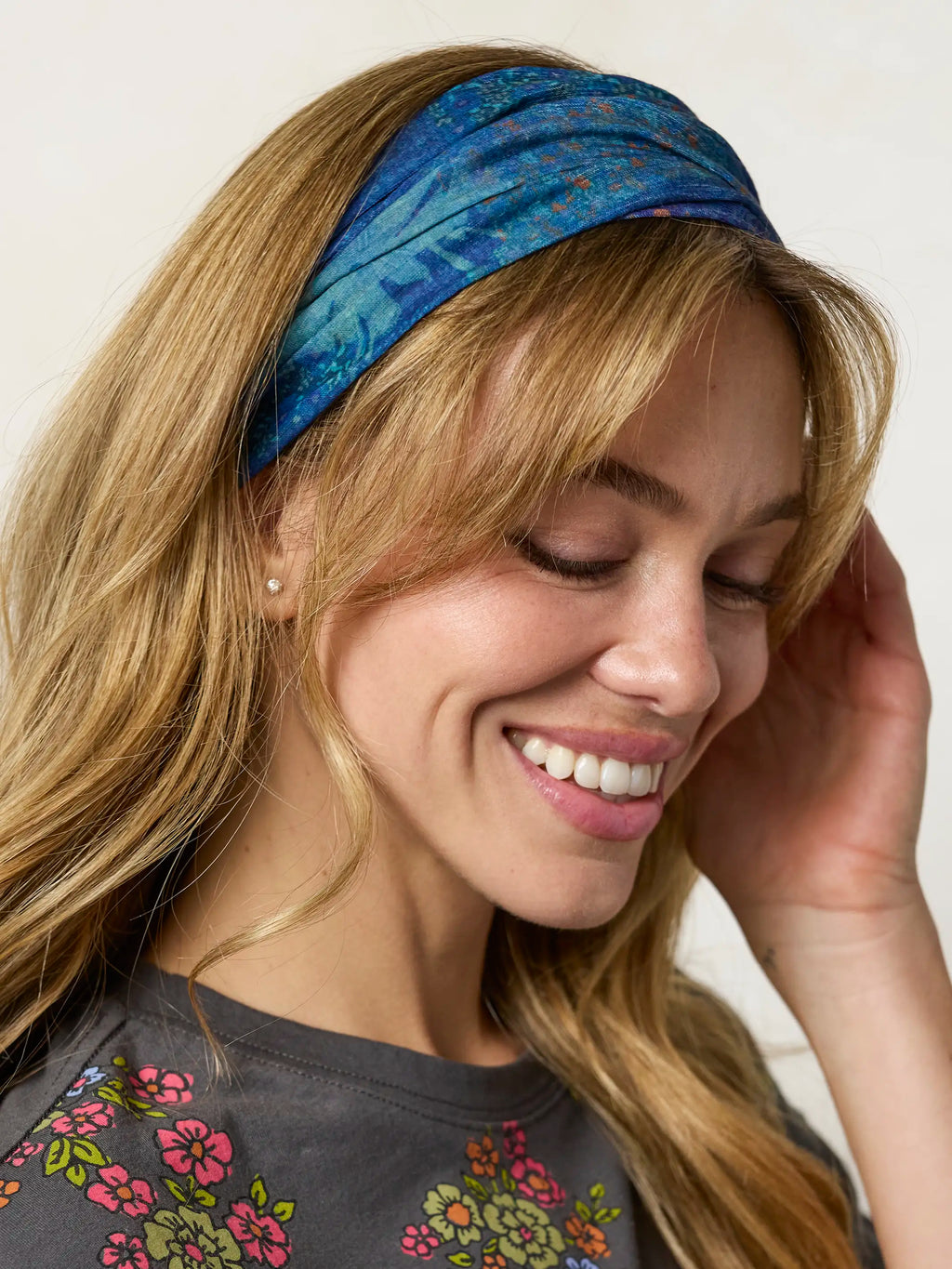 Full Boho Bandeau? Headband - Navy Patchwork