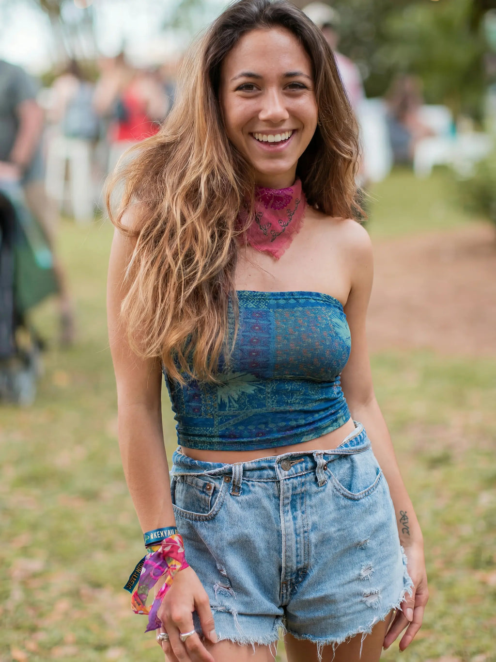 Full Boho Bandeau? Headband - Navy Patchwork