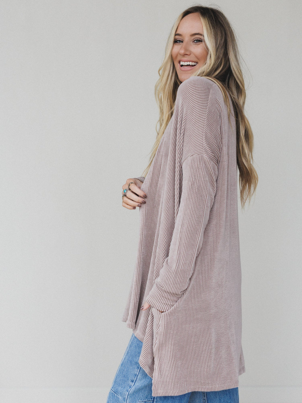 The Nest Classic Layers Cardigan - Acorn