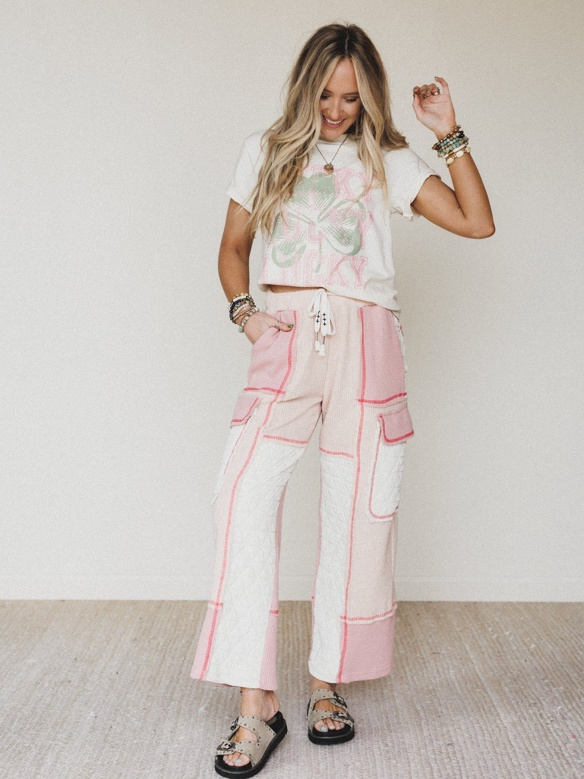 The Nest Happy Go Lucky Graphic Tee - Ivory