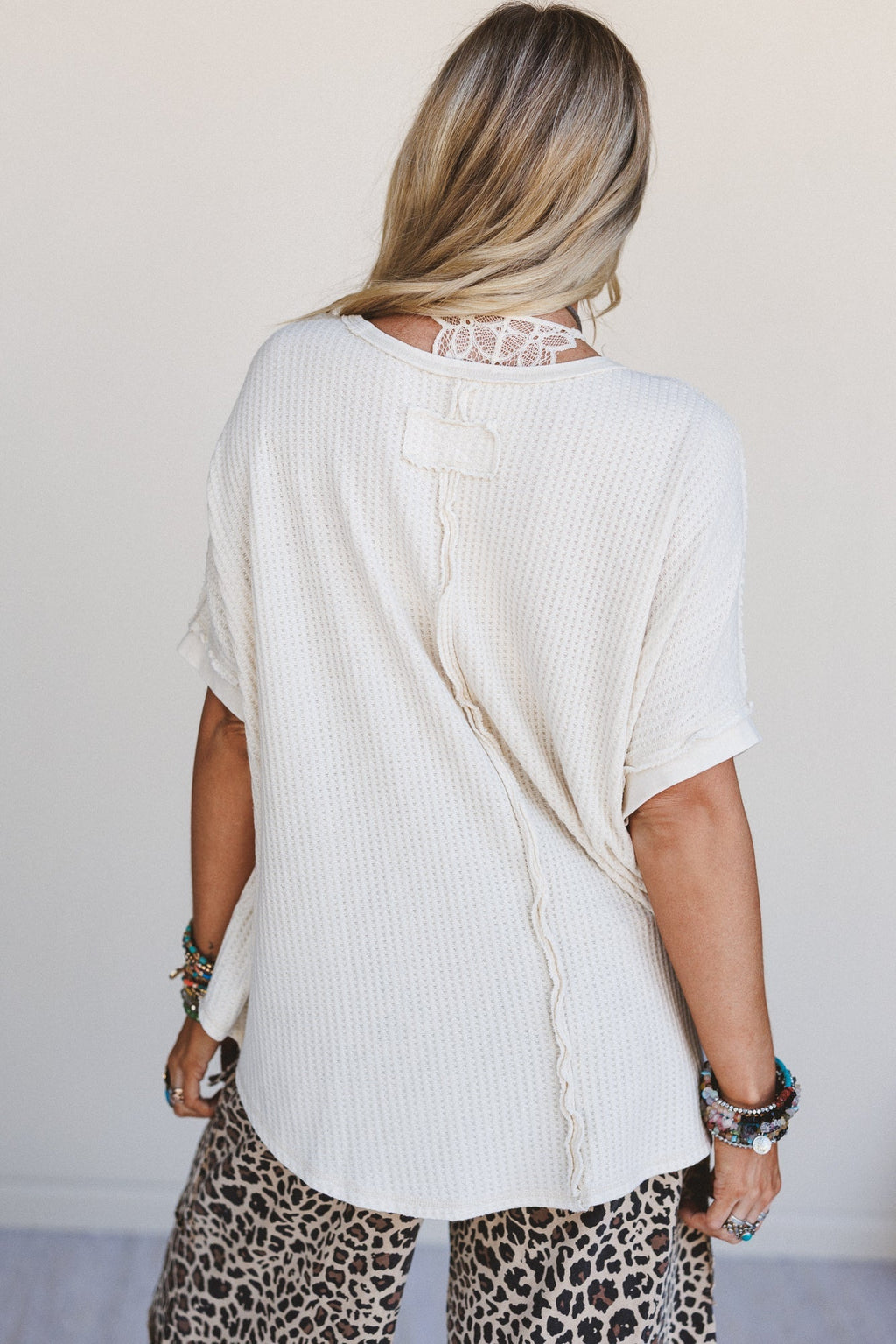 Next Stop Thermal Knit Top - Khaki