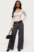 Mercedes Knitted V Neck Top