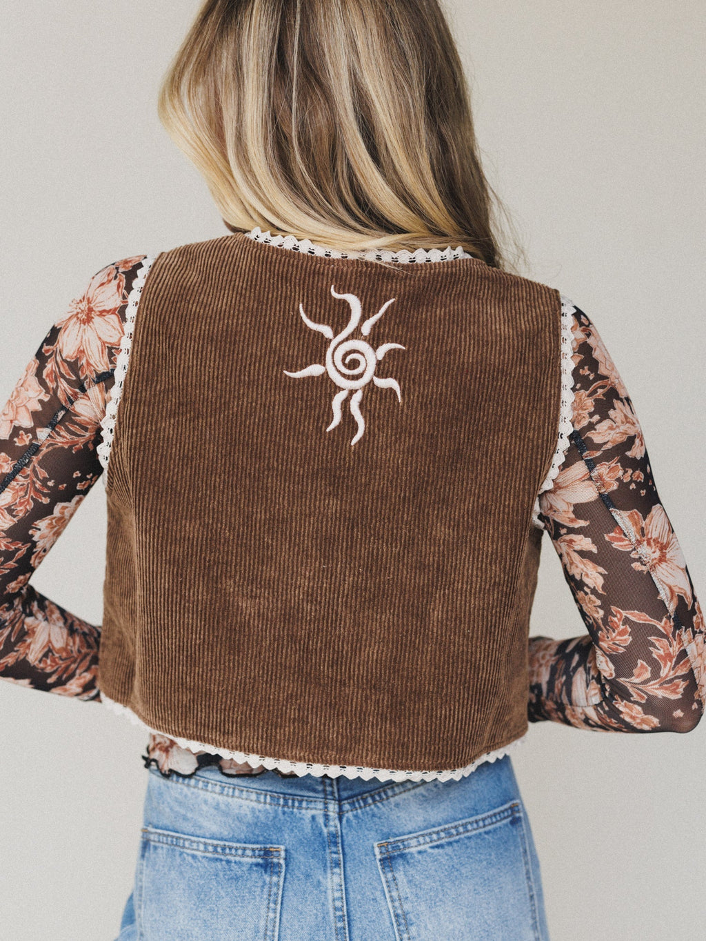 The Nest Nora Corduroy Vest Top - Brown