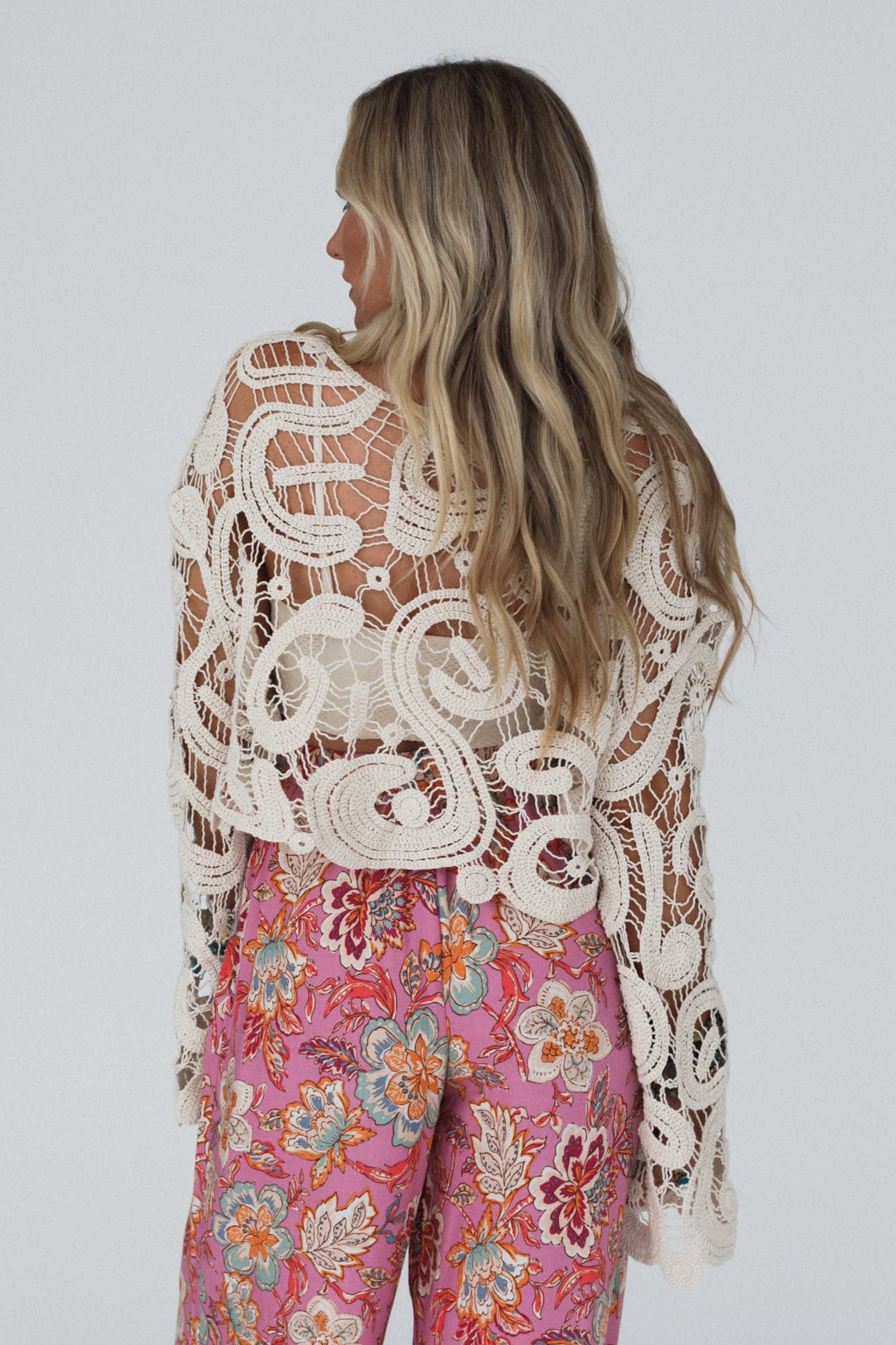 Juliet Crochet Top - Beige