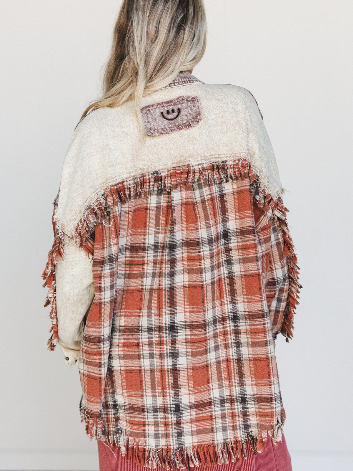 Moonlit Plaid Top - Brown