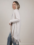 The Nest Showstopper Fringe Cardigan - Oat