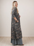The Nest Essential Camo Cardigan - Olive Charcoal