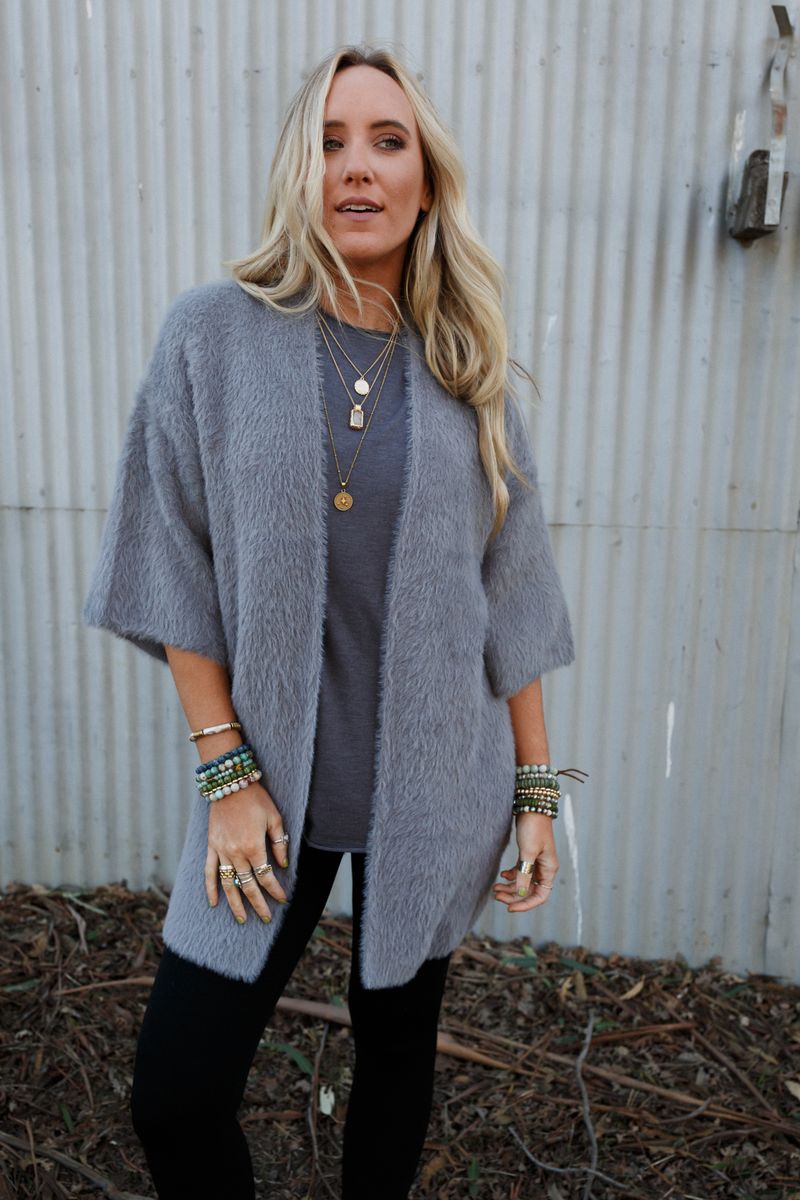Winter Bliss Cardigan - Gray