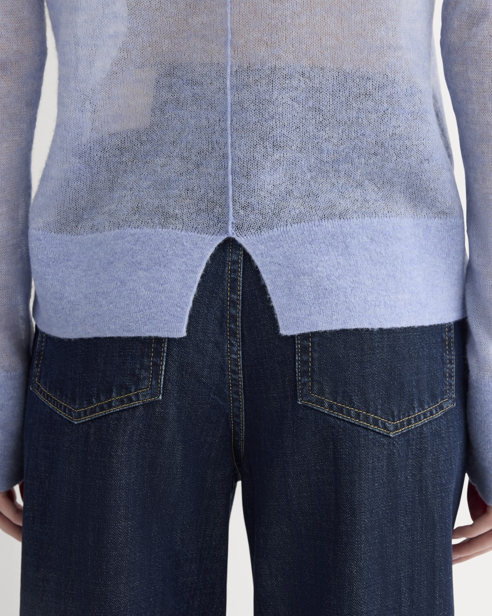 The Air Alpaca? Relaxed Crew Top | Soft Blue