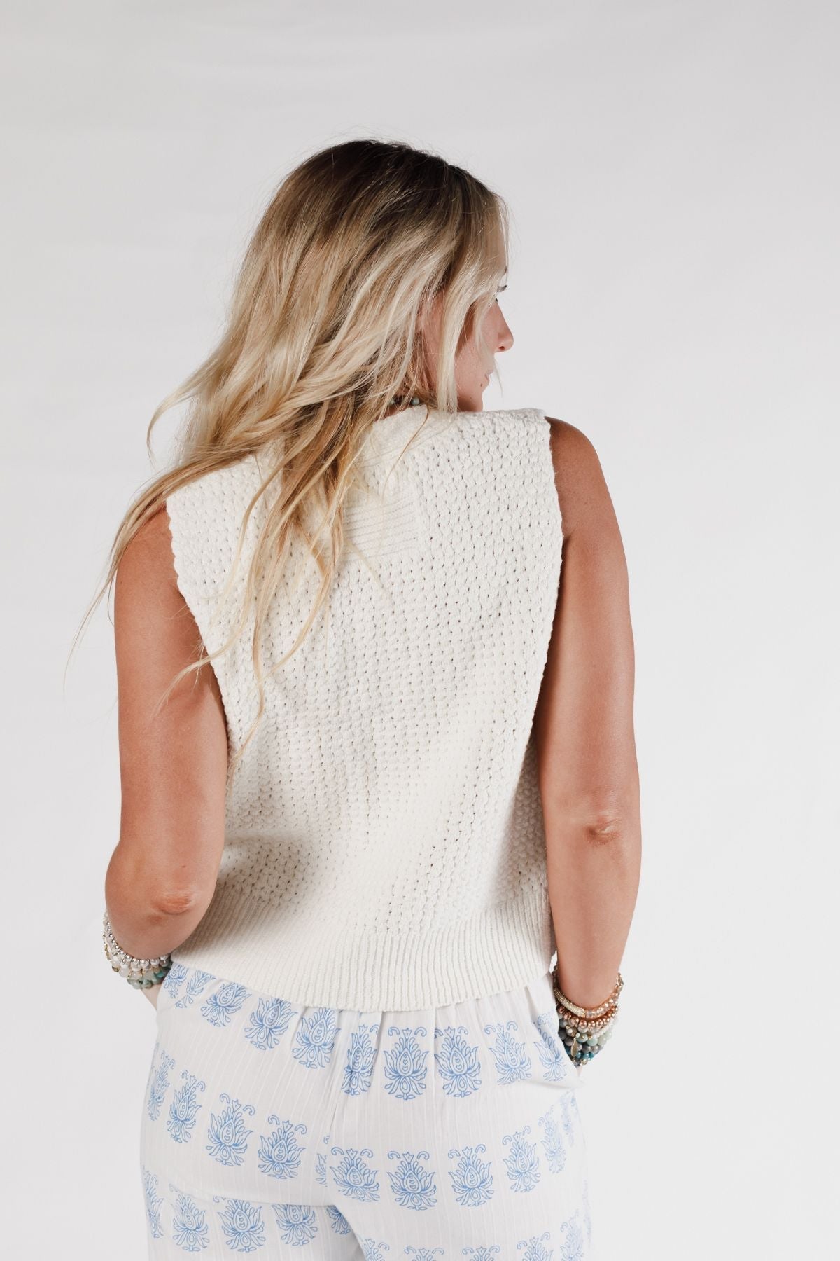 Aire Sweater Vest - Cream