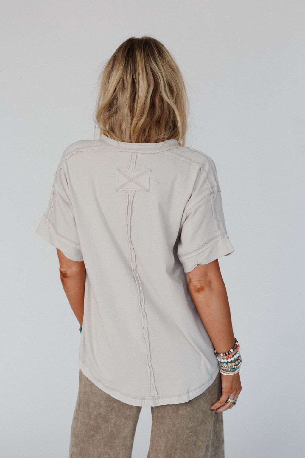 Sienna Henley Top - Beige
